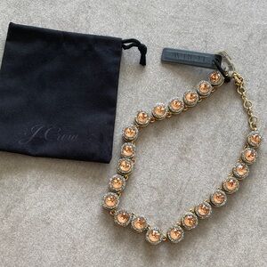 *RARE* J. Crew Brulee Cupcake Necklace with Peach Crystals